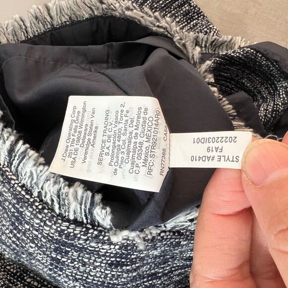 J crew sleeveless tweed sheath dress with fringe accents size 6 - Picture 7 of 10